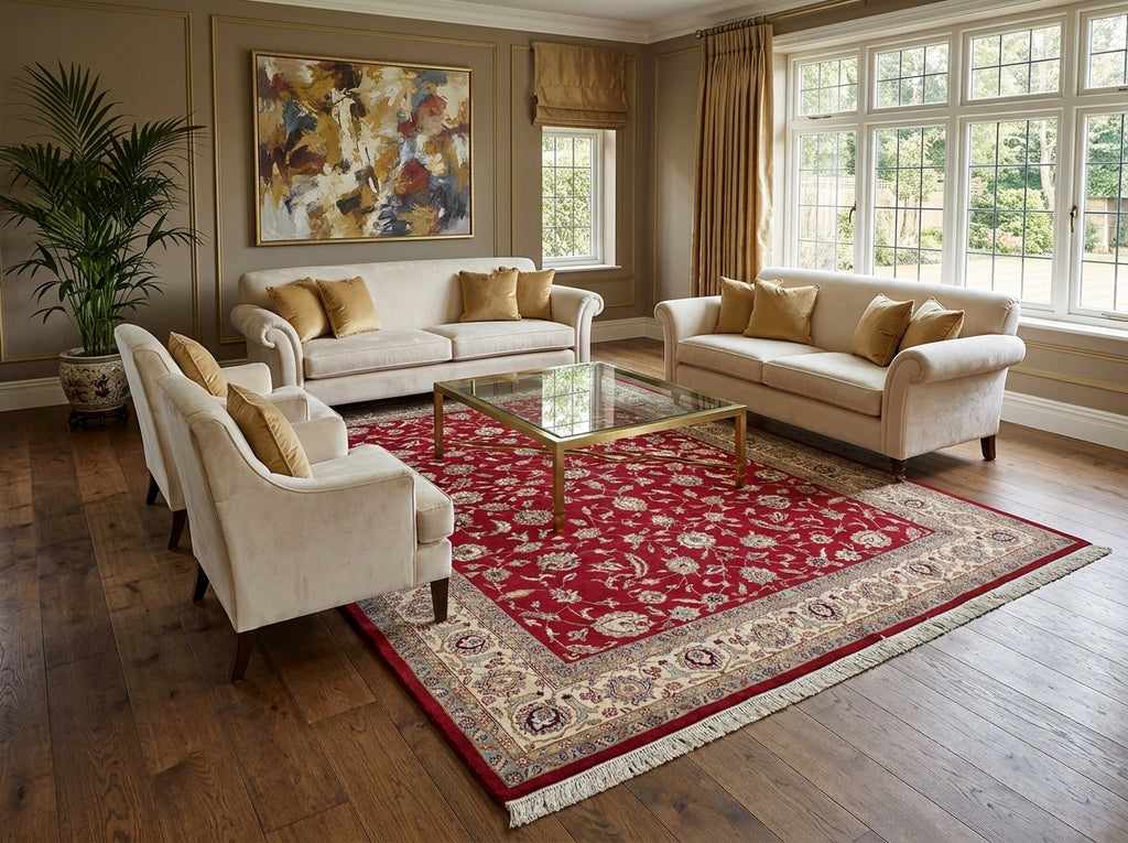 9.8 x 13 Traditional Classic Textured Mashad Rug 16897