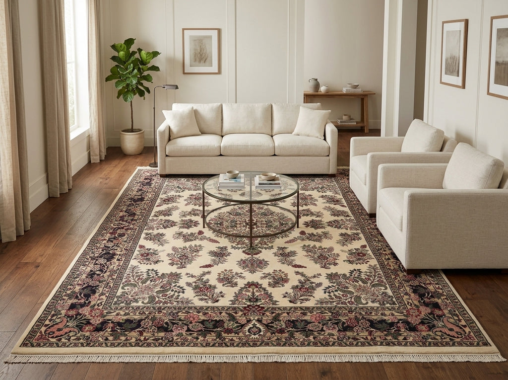 8 x 10 Quality Handmade Jaipur Sarouk Rug #PIX-20157