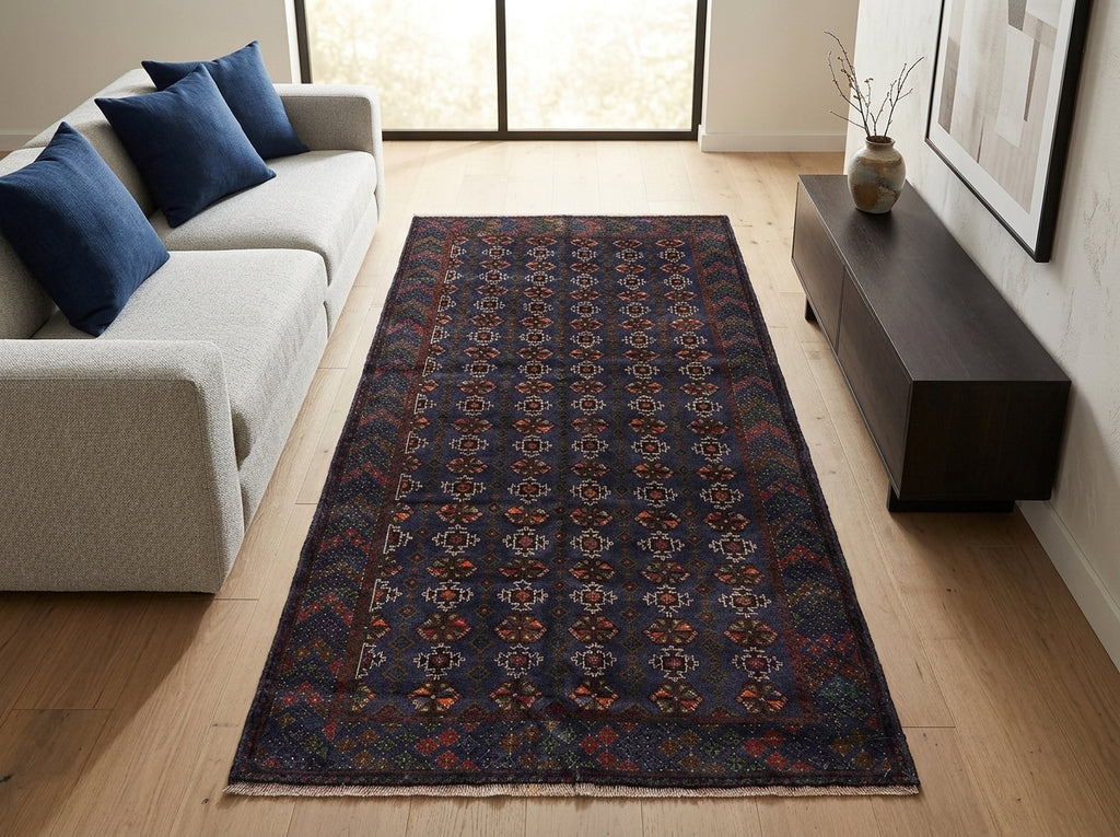 4 x 6  Afghan Turkman Baluch Rug Wool #F-3249