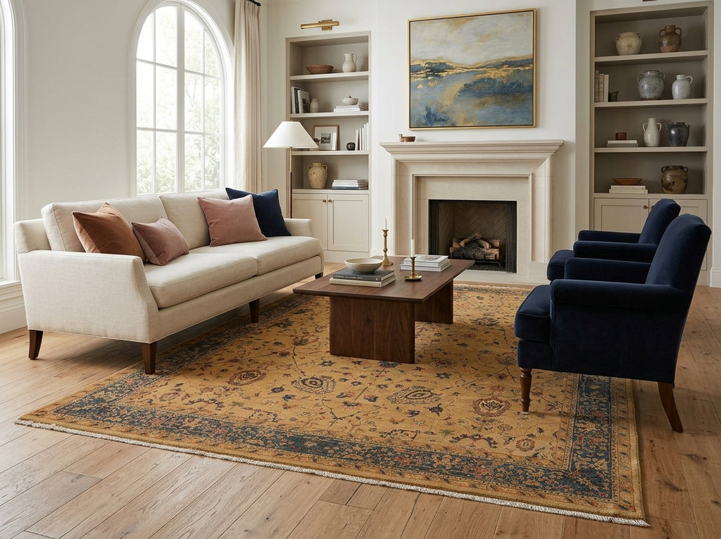 8.1 x 10.1 Quality Nature Wool New Rug-Champaign Low Pile - view 2