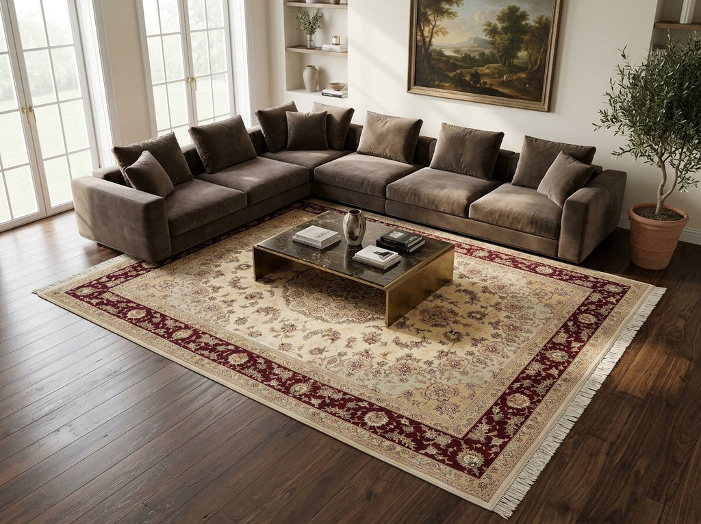 9 x 12 Wool & Silk Fine Quality Handmade Rug 18499