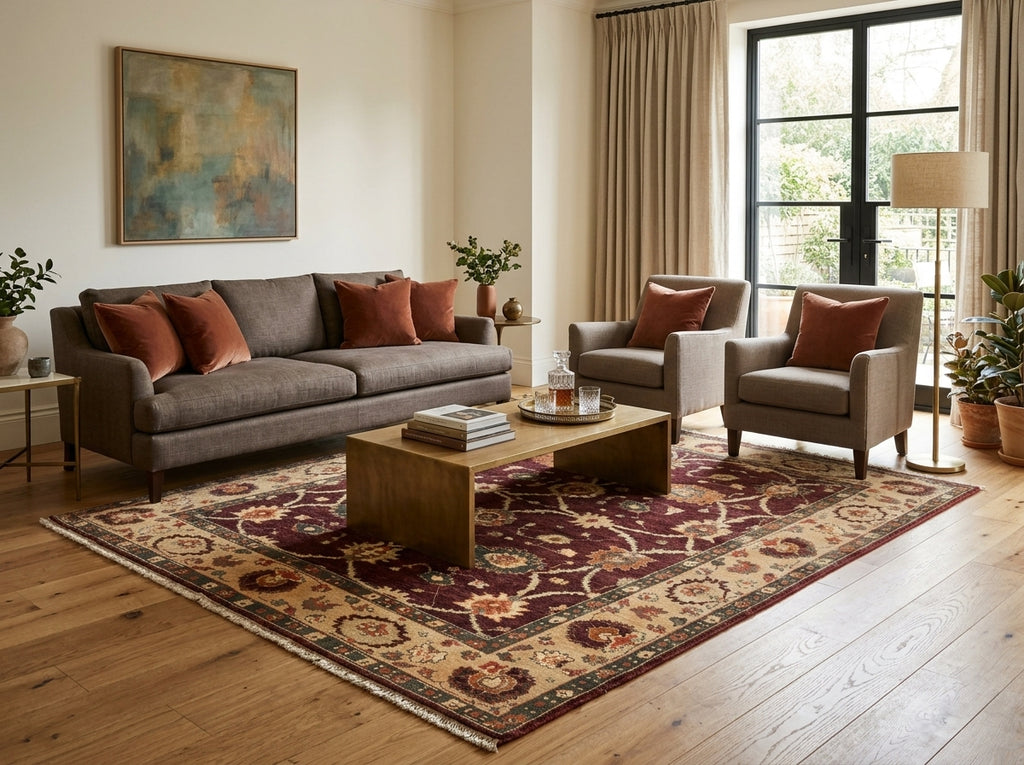 6.6 x 8.4 Mauve Chobi Peshawar Rug Triplet 22726