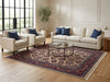 Load image into Gallery viewer, 7 x 7.4 Ivory Fine Persian Sarouk Rug 72381