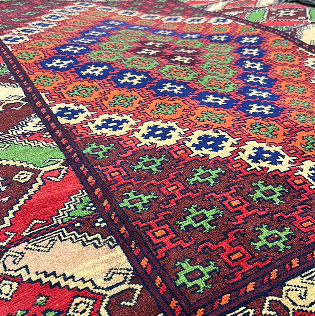 3.10 x 5.7 Semi Antique Azerbaijani Kazak Rug 72707