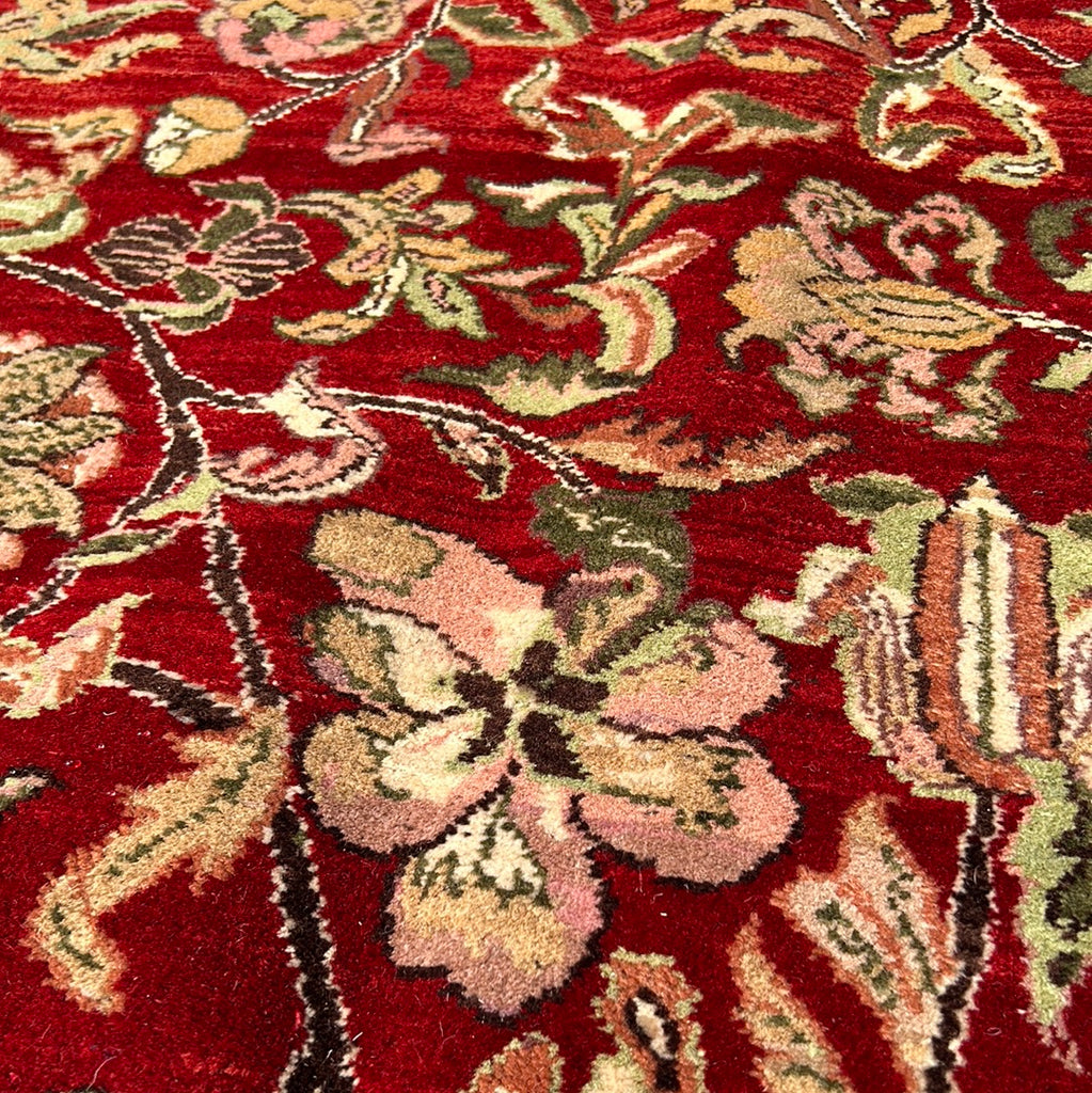 9.3 x 13.1 DEEP RED Black Border Jaipur Rug 26230