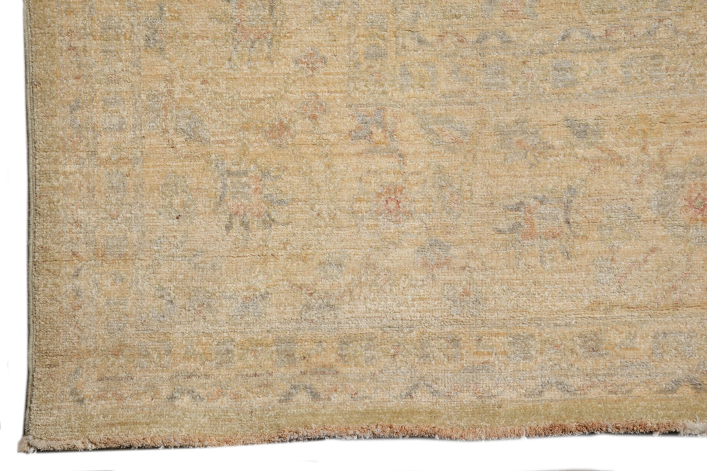 9 x 12 Neutral Faded Light Green Chobi Peshawar Rug #F-4255