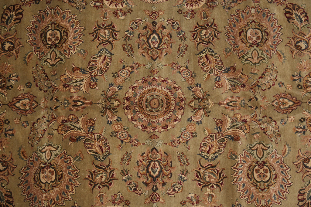 8 x 10.4 Green Jaipur Quality Wool Rug #F-4576