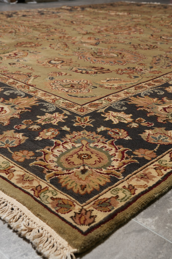 8 x 10.4 Green Jaipur Quality Wool Rug #F-4576
