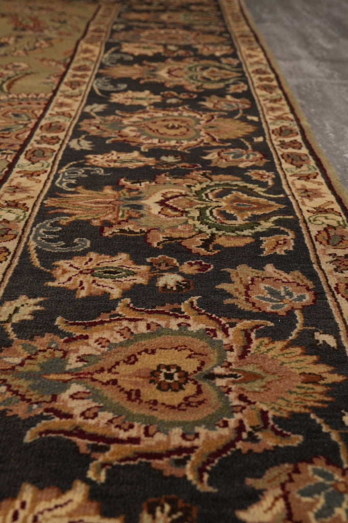 8 x 10.4 Green Jaipur Quality Wool Rug #F-4576
