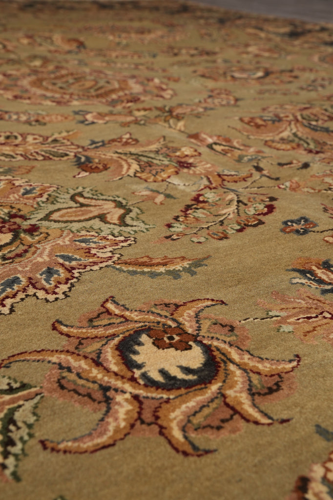 8 x 10.4 Green Jaipur Quality Wool Rug #F-4576