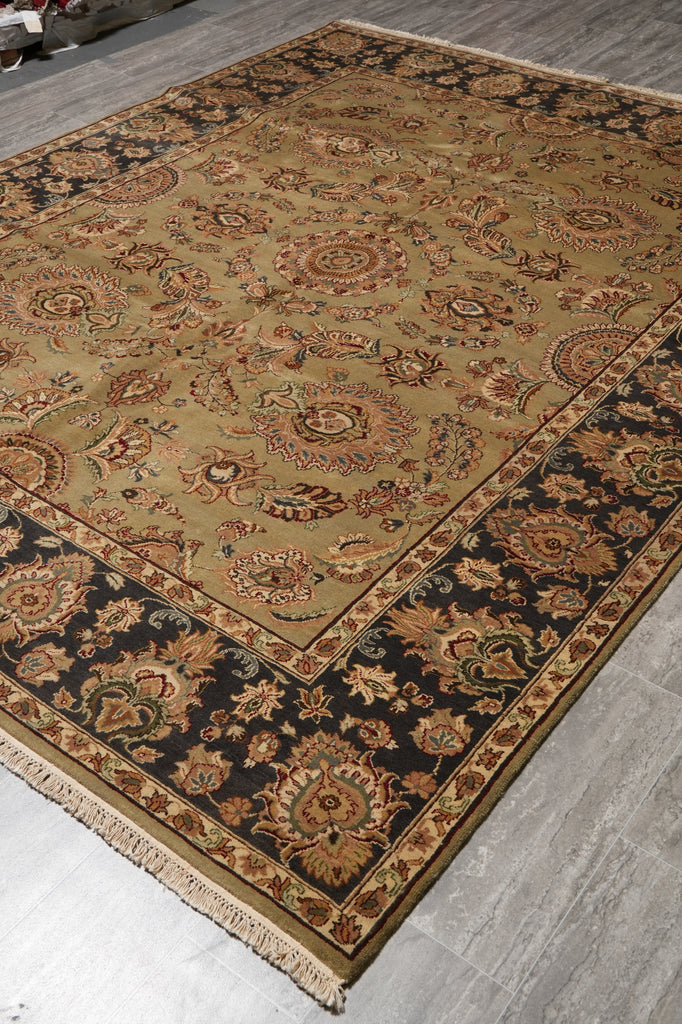 8 x 10.4 Green Jaipur Quality Wool Rug #F-4576