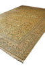 Load image into Gallery viewer, 9.8 x 13.8 Semi-Antique Persian Kashan rug Gold Green #F-4304