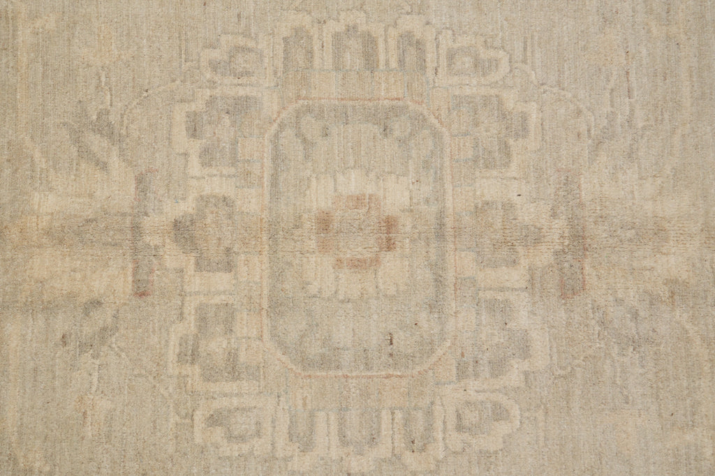 10 x 13.9 Natural Wool Quality Chobi Peshawar Transitional Rug Pastels Green #PK299