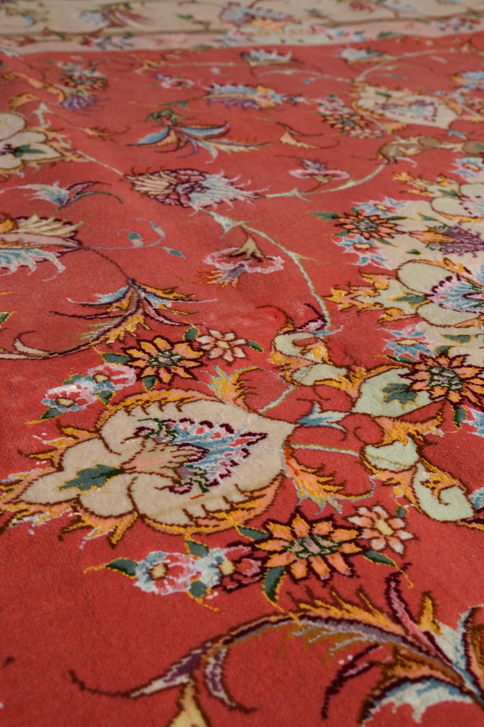 6.5 x 6.7 SQUARE Rug Super High Quality Persian Tabriz Carpet Wool and Silk 400 KPSI IRAN #PIX-26543