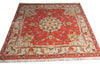 Load image into Gallery viewer, 6.5 x 6.7 SQUARE Rug Super High Quality Persian Tabriz Carpet Wool and Silk 400 KPSI IRAN #PIX-26543