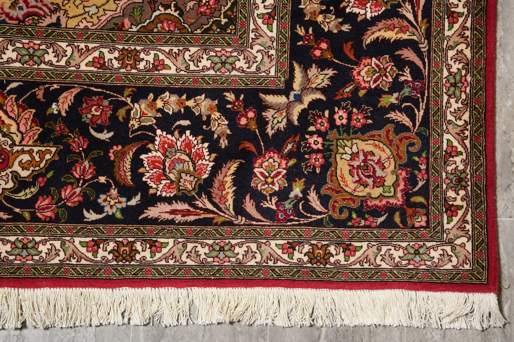 8.3 x 11.8 High Quality Genuine Persian Tabriz rug IRAN Wool and Silk 400 KPSI #PIX-14507