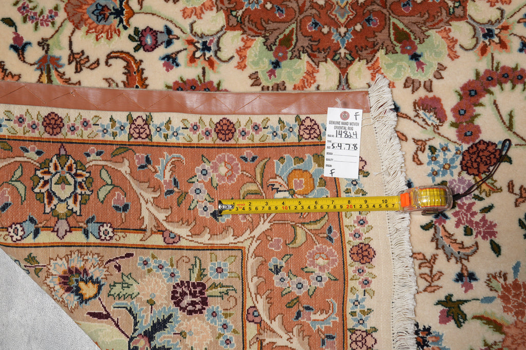 5.4 x 7.8 Authentic Persian Tabriz Rug #PIX-14824