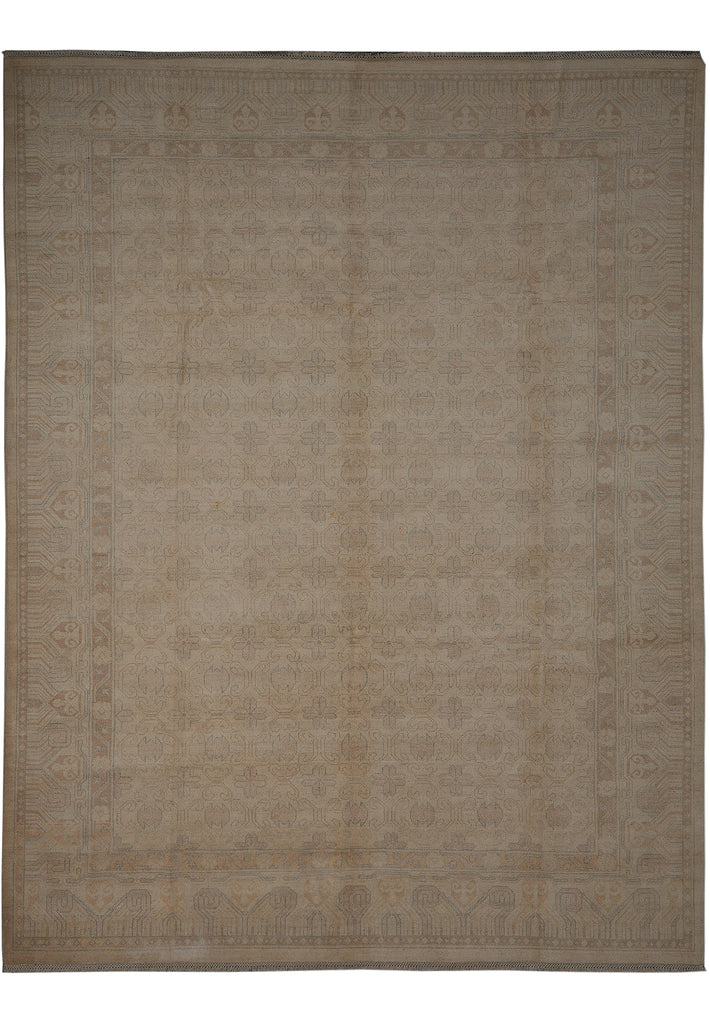 9.5 x 11.9 Natural Quality Wool Chobi Peshawar Rug 