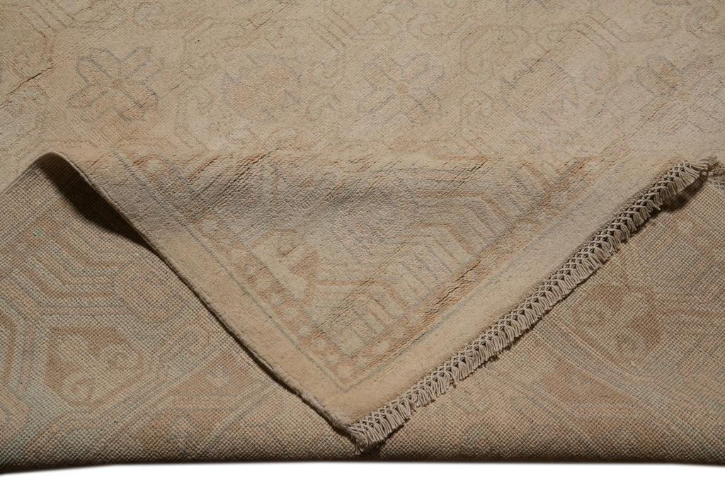 9.5 x 11.9 Natural Quality Wool Chobi Peshawar Rug Neutral Faded Pastels #PIX-26766