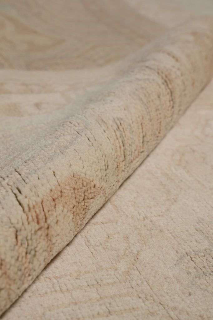 9.5 x 11.9 Natural Quality Wool Chobi Peshawar Rug Neutral Faded Pastels #PIX-26766