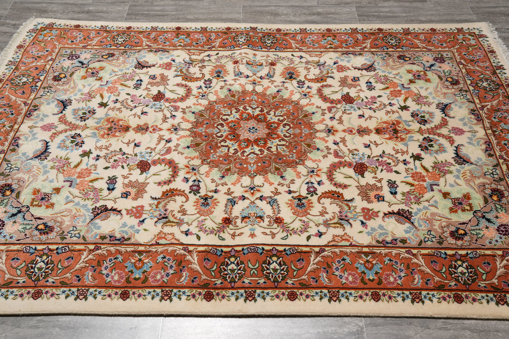 5.4 x 7.8 Authentic Persian Tabriz Rug #PIX-14824