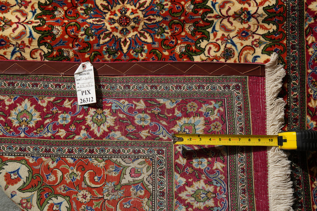 4.5 x 7.6 Authentic Persian Qom Rug Finest Quality Kork Wool #PIX-26312