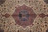 Load image into Gallery viewer, 7.5 x 10.6  Turkish Tabriz Rug | Ivory &amp; Rust Medallion | Hand-Knotted Wool 1950s #PIX-23683