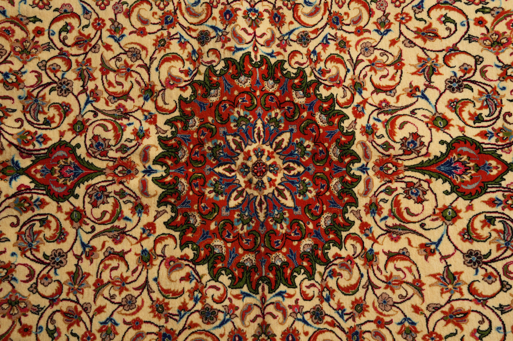 4.5 x 7.6 Authentic Persian Qom Rug Finest Quality Kork Wool #PIX-26312
