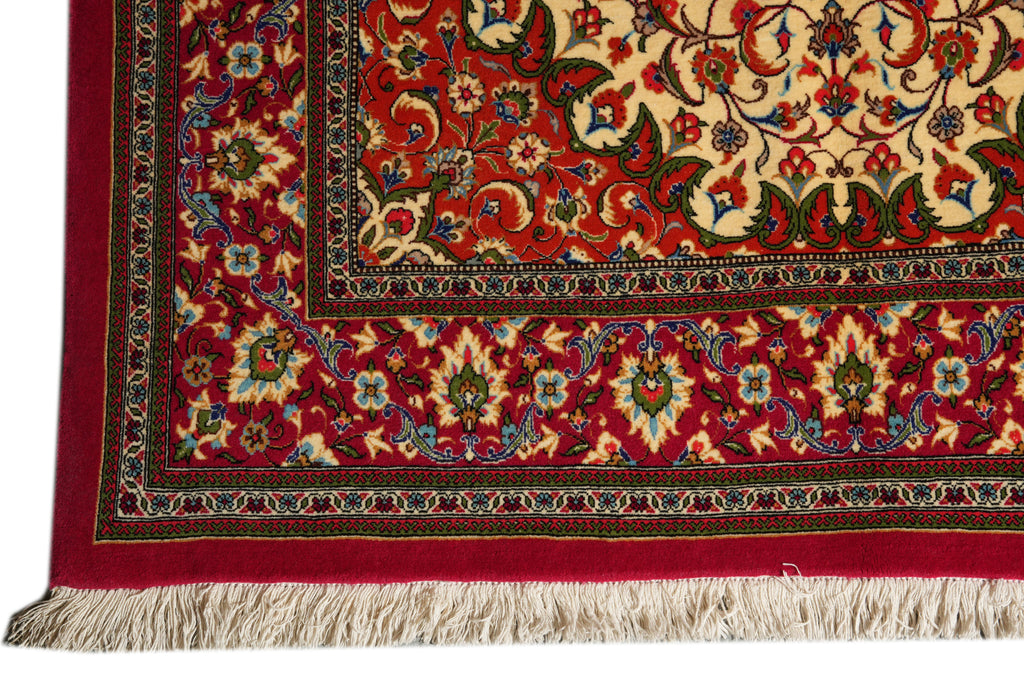 4.5 x 7.6 Authentic Persian Qom Rug Finest Quality Kork Wool #PIX-26312