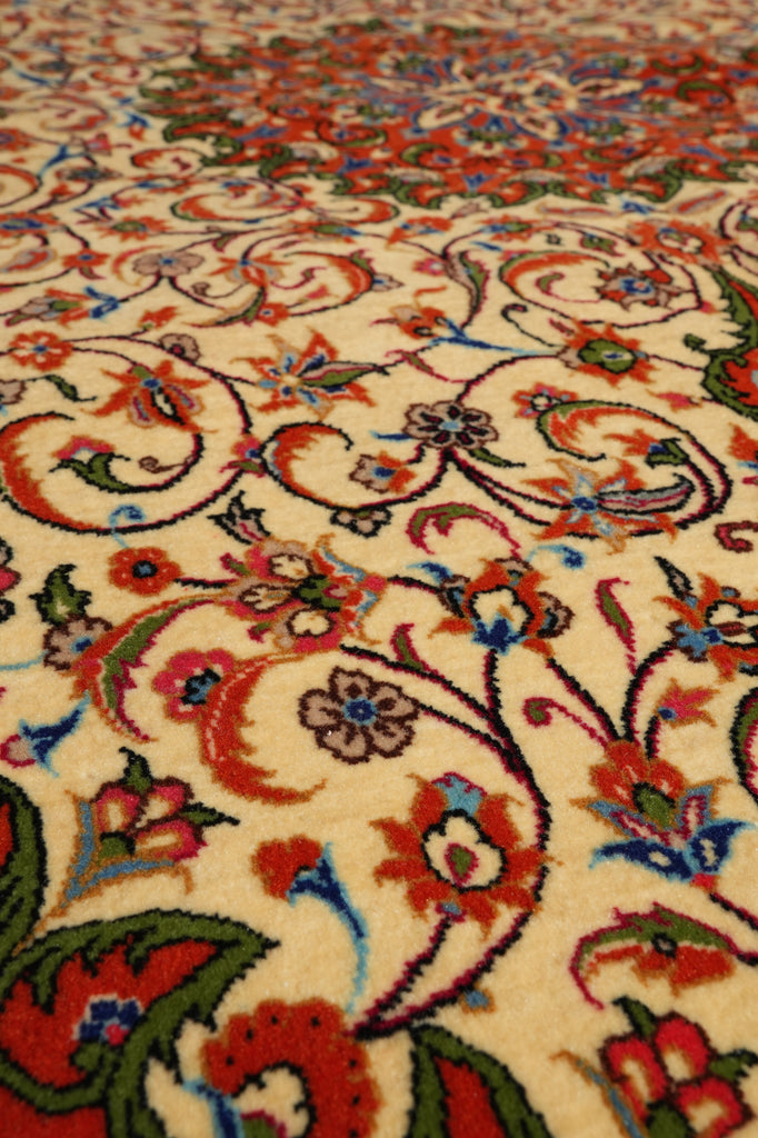 4.5 x 7.6 Authentic Persian Qom Rug Finest Quality Kork Wool #PIX-26312