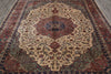 Load image into Gallery viewer, 7.5 x 10.6  Turkish Tabriz Rug | Ivory &amp; Rust Medallion | Hand-Knotted Wool 1950s #PIX-23683