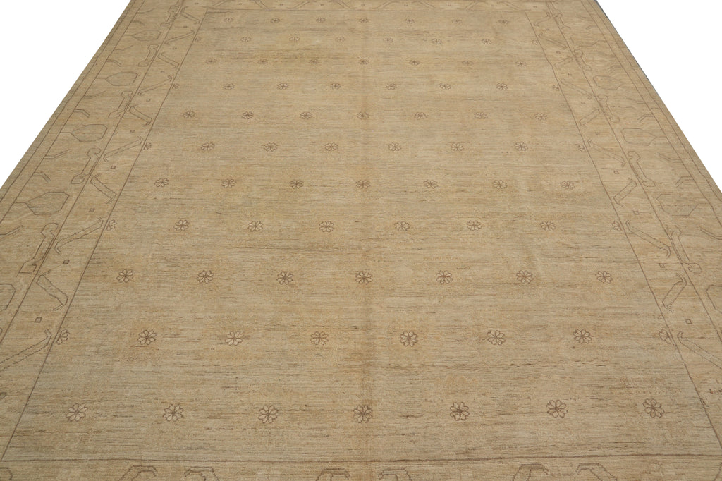 9 x 11.6 Natural Quality Chobi Peshawar Rug Faded Pastels #PIX-25269