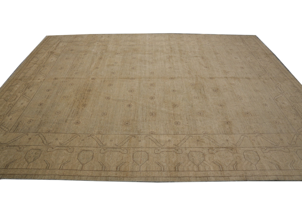 9 x 11.6 Natural Quality Chobi Peshawar Rug Faded Pastels #PIX-25269