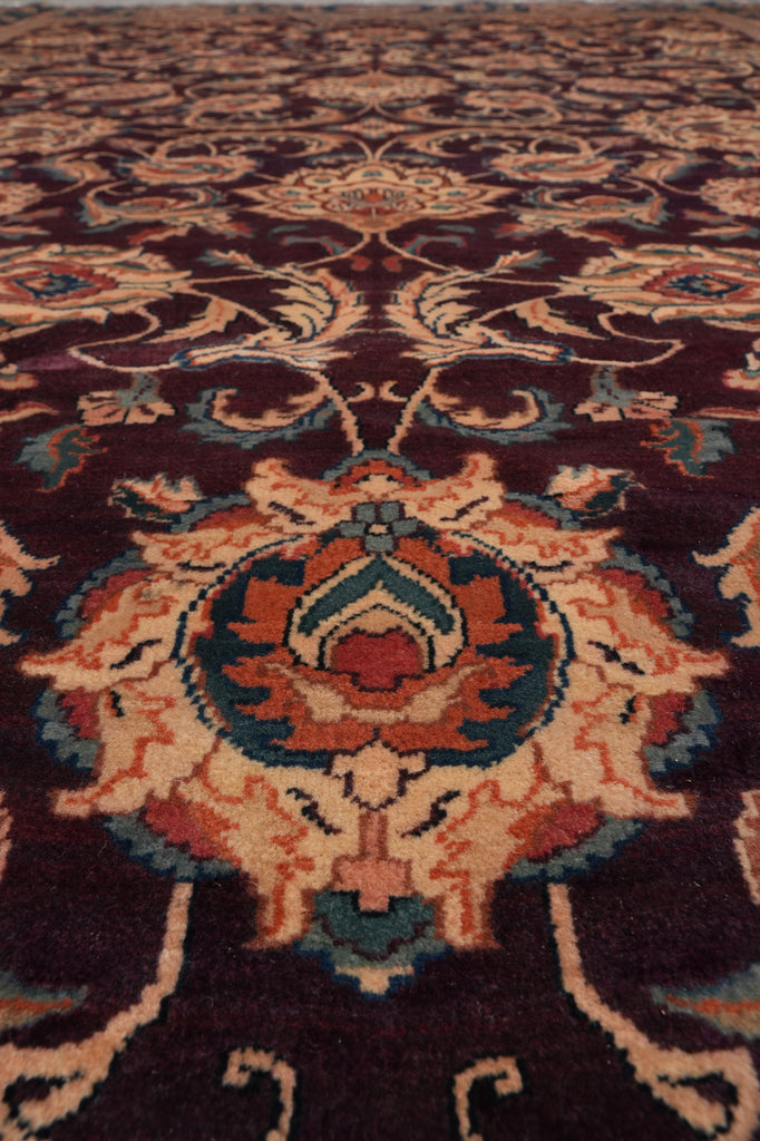 8 x 11 Quality Handmade Rug Burgundy and Blue #PIX-13206