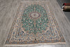 Load image into Gallery viewer, 5 x 8 Authentic Quality Persian Nain Rug Wool and Silk Green #PIX-9483