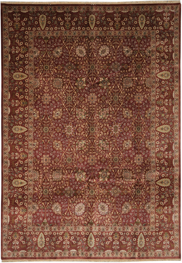 9 x 12  High Quality  Dense Wool Fine Weave India hand-knotted Rug
