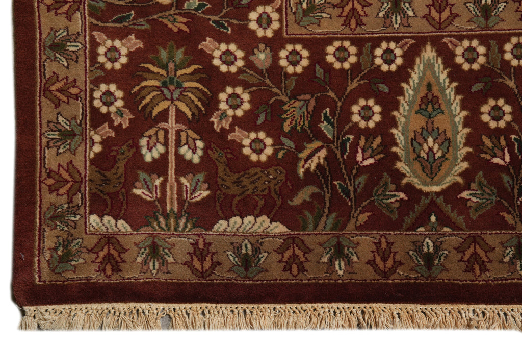9 x 12  High Quality  Dense Wool Fine Weave India hand-knotted Rug #PIX-9151