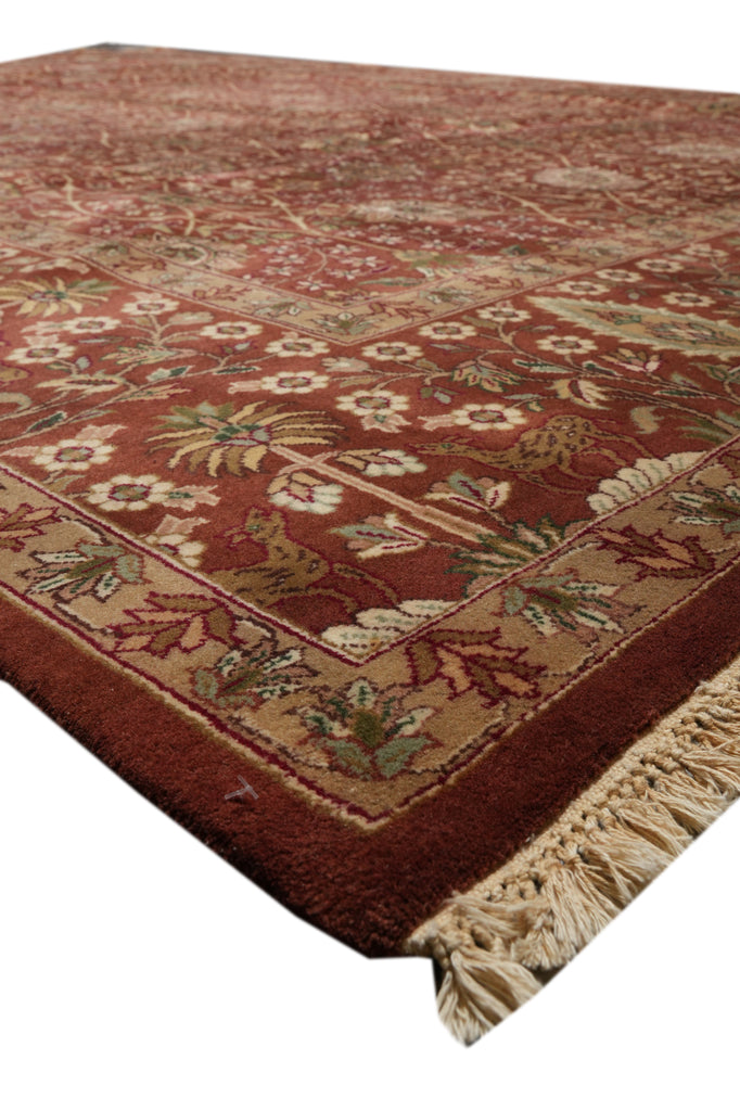 9 x 12  High Quality  Dense Wool Fine Weave India hand-knotted Rug #PIX-9151