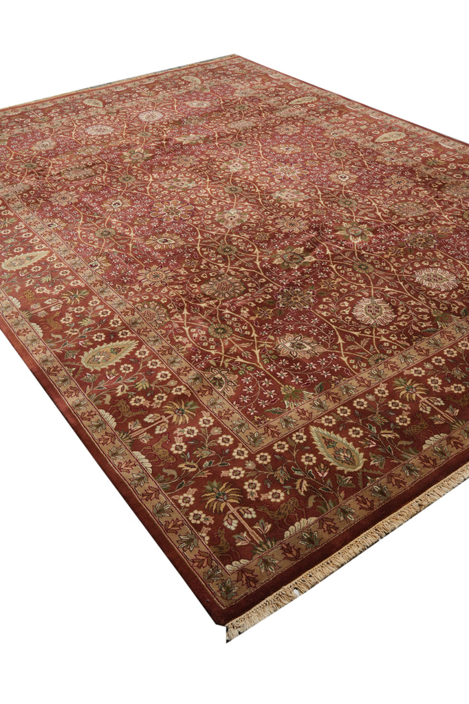 9 x 12  High Quality  Dense Wool Fine Weave India hand-knotted Rug #PIX-9151