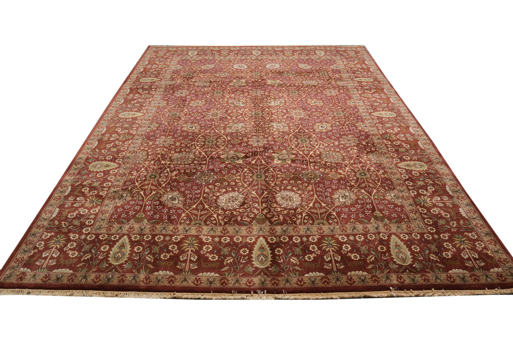 9 x 12  High Quality  Dense Wool Fine Weave India hand-knotted Rug