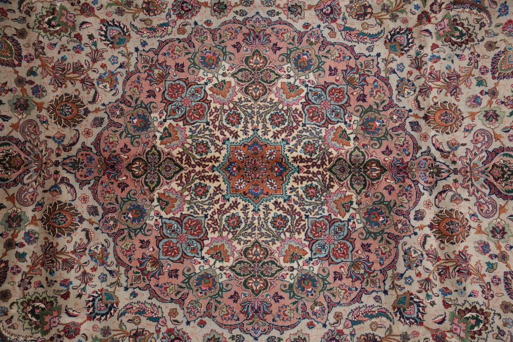 9.9 x 12.9 Authentic High Quality Persian Tabriz Wool and Silk 400 KPSI #PIX-12539