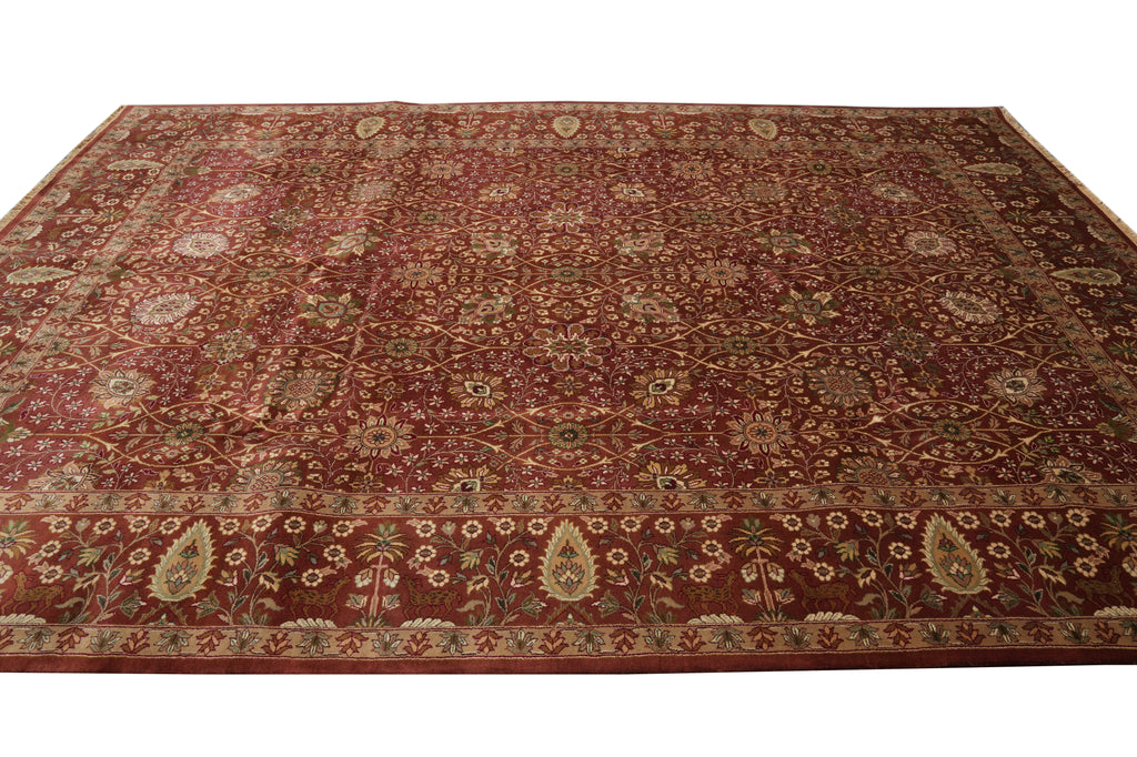 9 x 12  High Quality  Dense Wool Fine Weave India hand-knotted Rug #PIX-9151