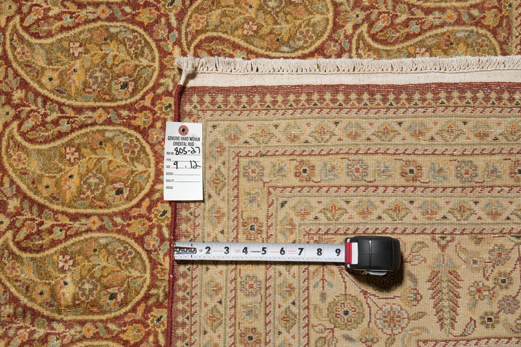 9 x 12 Natural Quality  Warm Paisely Hand-Knotted Rug #PIX-805-27