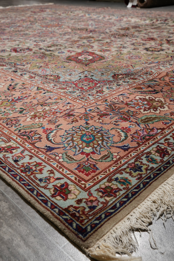 9.9 x 12.9 Authentic High Quality Persian Tabriz Wool and Silk 400 KPSI #PIX-12539