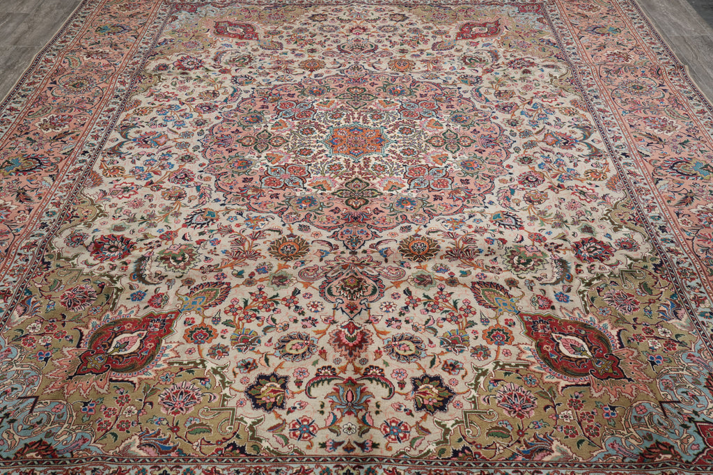 9.9 x 12.9 Authentic High Quality Persian Tabriz Wool and Silk 400 KPSI #PIX-12539