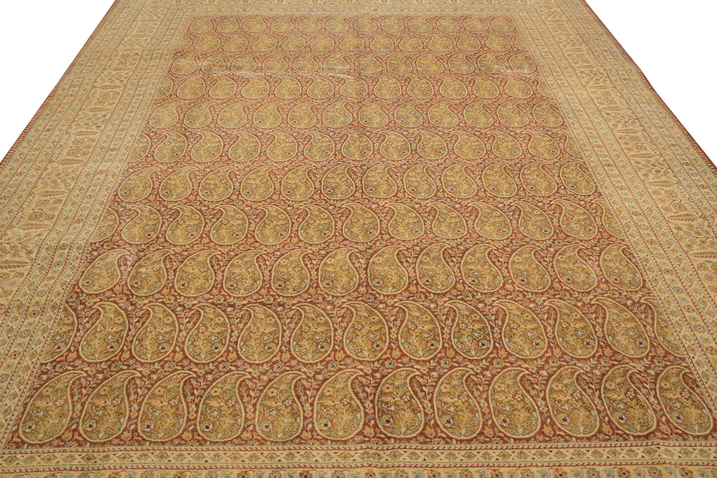 9 x 12 Natural Quality  Warm Paisely Hand-Knotted Rug #PIX-805-27