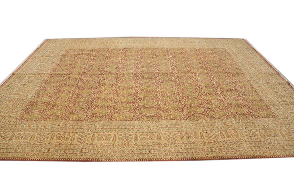9 x 12 Natural Quality  Warm Paisely Hand-Knotted Rug #PIX-805-27