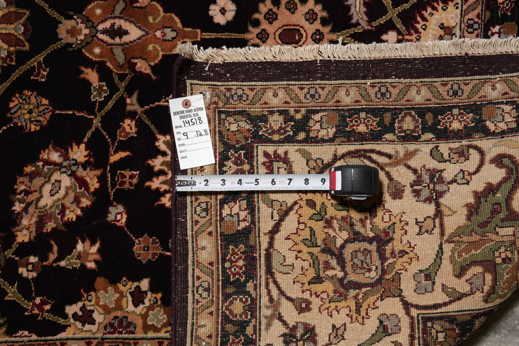 9 x 12.8 Quality Handmade Wool and Silk Rug #PIX-14518