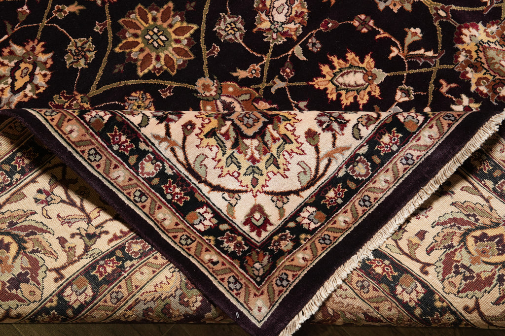 9 x 12.8 Quality Handmade Wool and Silk Rug #PIX-14518