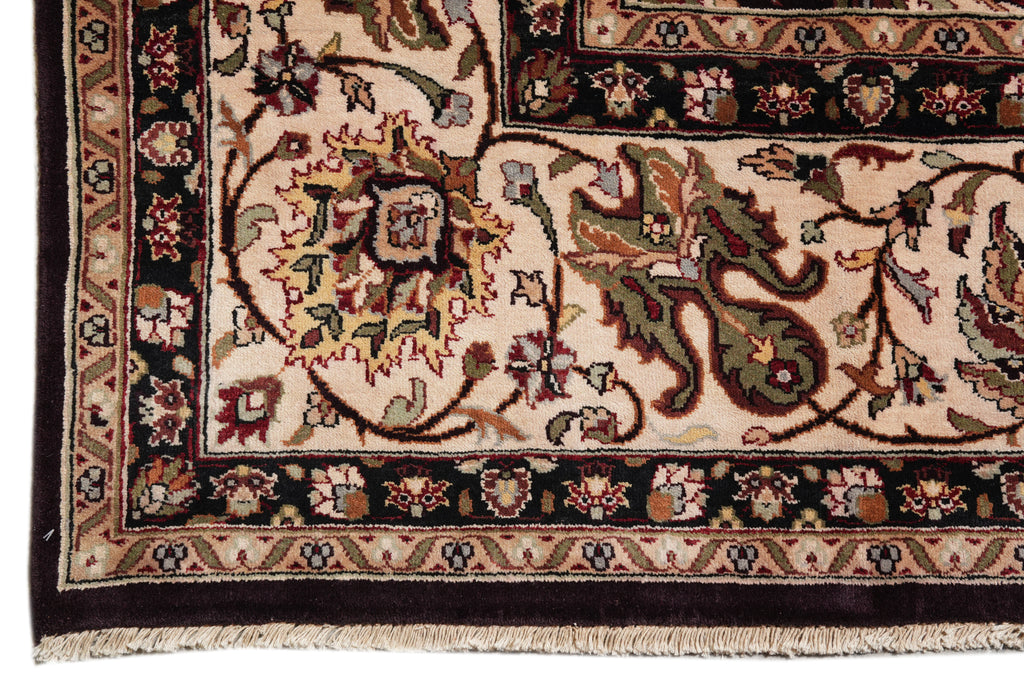 9 x 12.8 Quality Handmade Wool and Silk Rug #PIX-14518